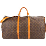 Louis Vuitton Monogram Canvas Keepall 60 Bandoulière Travel Bag