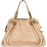 Chloé Beige Grained Leather Paraty Handbag