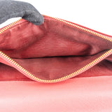 Prada Saffiano Leather Zip Around Clip Organizer Wallet