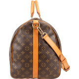 Louis Vuitton Monogram Canvas Keepall 55 Bandoulière Travel Bag