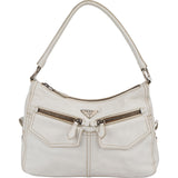 Prada Leather Double Pocket Triangle Shoulder Bag