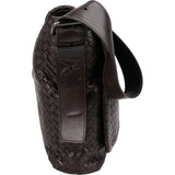Bottega Veneta Browm Intrecciato Messenger Crossbody Bag