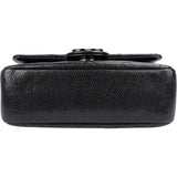 Chanel Quilted Caviar Leather Ultramatte So Black Mini Rectangular Single Flap Crossbody Bag