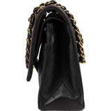 Chanel Quilted Lambskin 24K Gold Medium Double Flap Shoulder Bag