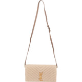 Saint Laurent Chevron Raffia Matelassé Envelope Crossbody Bag