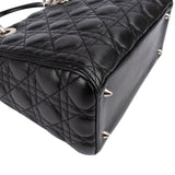 Christian Dior Black Quilted Lambskin Lady Dior Handbag