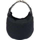 Gucci Monogram GG Canvas Chain Horsebit Hobo Shoulder Bag