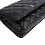 Chanel Quilted Caviar Leather CC Wallet On Chain Crossbody Bag