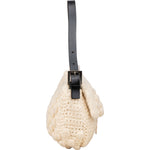 [🔄️B09 / F18] Fendi Multicolor Leather Wool Knit Baguette Shoulder Bag - vintageandkickz