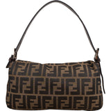 Fendi Monogram Zucca Baguette Shoulder Bag