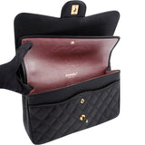 Chanel Quilted Caviar Leather Jumbo Double Flap Crossbody Bag