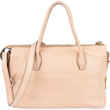 Miu Miu Madras Leather Side Zip Tote Handbag