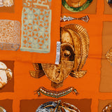 Hermès Les Masques Silk 90 Scarf Tuch