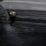 Chanel Quilted Caviar Leather Palladium Jumbo Single Flap Crossbody Bag