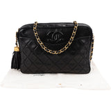 Chanel Quilted Lambskin Tassel Camera Crossbody Bag
