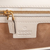 Gucci White Leather Sylvie Shoulder Bag