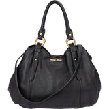 Miu Miu Vitello Daino Leather Hobo Shoulder Bag