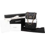 Chanel Quilted Lambskin Flap Phone Holder Crossbody Bag