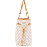 Louis Vuitton Monogram Damier Azur Canvas Neverfull MM Shoulder Bag
