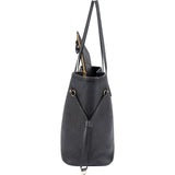Louis Vuitton Noir Monogram Empreinte Leather Neverfull MM Shoulder Bag