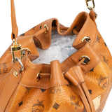 MCM Monogram Visetos Drawstring Bucket Crossbody Bag