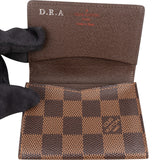 Louis Vuitton Monogram Damier Ebene Canvas Bifold Card Holder Mini Wallet