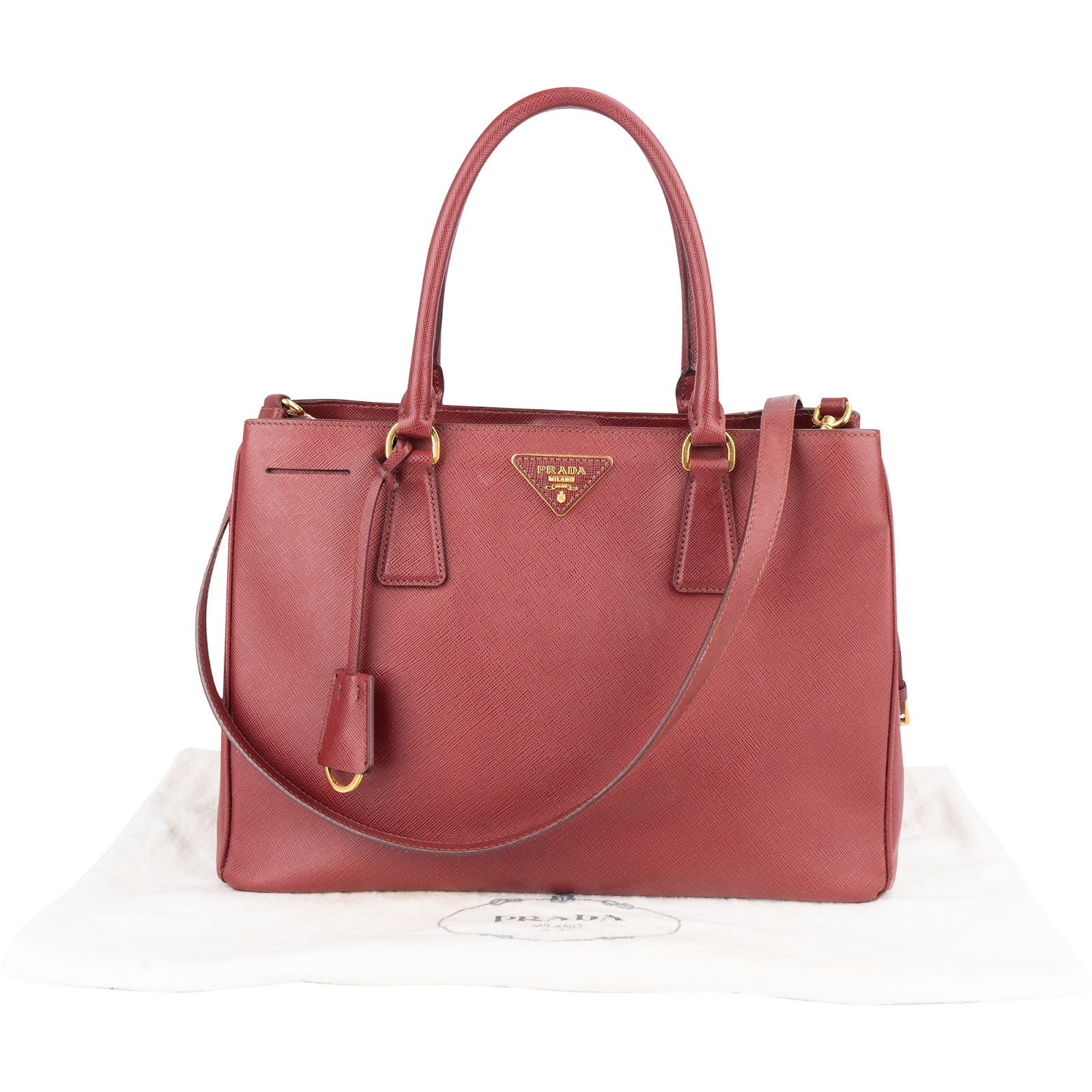 Prada Saffiano Leather Lux Galleria Handbag - vintageandkickz