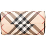 Burberry Nova-Check Monogram Patent Leather Nova Check Small Boston Bag Handbag