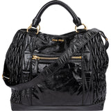Miu Miu Quilted Vitello Shine Large Bowler Handbag