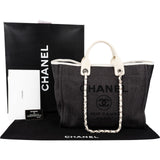 Chanel Denim Deauville Tote Shoulder Bag