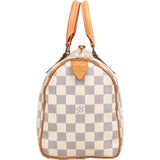 Louis Vuitton Monogram Damier Azur Canvas Speedy 25 Handbag