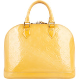 Louis Vuitton Yellow Monogram Vernis Alma PM Handbag