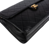 Chanel Quilted Lambskin 24K Gold Single Flap Shoulder Bag