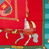 Hermès Chocs en Plumes Silk 90 Scarf Tuch