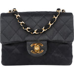 Chanel Quilted Satin Single Flap Crossbody Bag - vintageandkickz