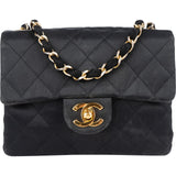 Chanel Quilted Satin Single Flap Crossbody Bag - vintageandkickz