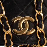 Chanel Quilted Lambskin CC Single Flap Shoulder Bag
