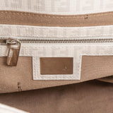 Fendi Zucchino Canvas Chain Baguette Mamma Shoulder Bag