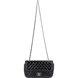 Chanel Quilted Patent Leather Single Flap Crossbody Bag