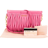 Miu Miu Matelassé Nappa Leather Clutch Crossbody Bag