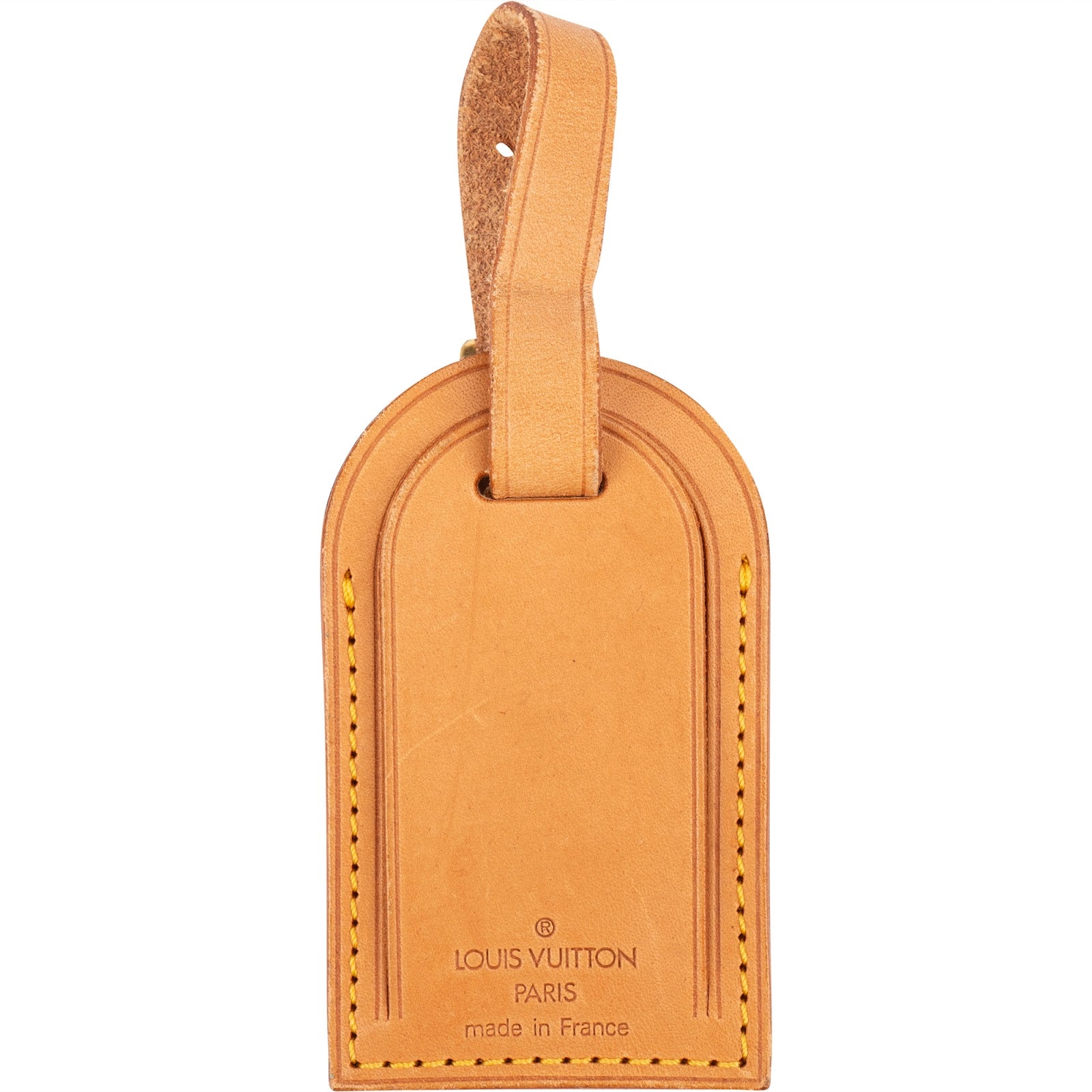 [🔄️B10 / F42] Louis Vuitton Vachetta Leather Luggage Tag - vintageandkickz