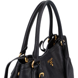 Prada Vitello Daino Leather Hobo Tote Handbag