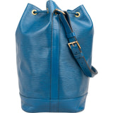 Louis Vuitton Blue Epi Leather Sac Noé Grande Shoulder Bag