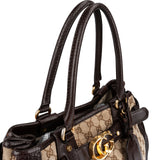 Gucci Monogram GG Canvas Leather Running Handbag