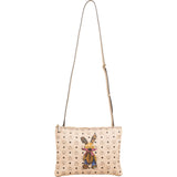 MCM Monogram Visetos Zoo Rabbit Pouch Crossbody Bag