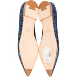 Miu Miu Music Note Pattern Bicolor Leather Pointed Toe Ballerina Flats (37)