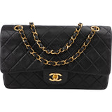 Chanel Quilted Lambskin 24K Gold Medium Double Flap Shoulder Bag