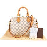 Louis Vuitton Monogram Damier Azur Canvas Speedy 25 Bandoulière Handbag