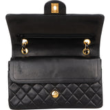 Chanel Quilted Lambskin Medium 24K Gold Double Flap Shoulder Bag