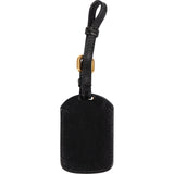 Prada Black Leather Luggage Tag Pendant